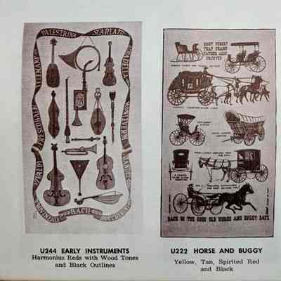 Early Instruments U244 towel/wallhanging, left.: From “Country Prints by Robert Darr Wert and Neighbors”, c.1966. Image: Clark Peramo