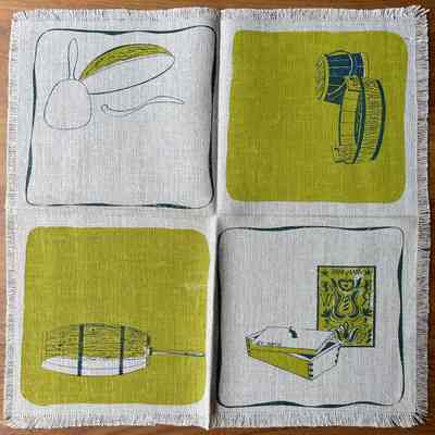 Matching square napkin.