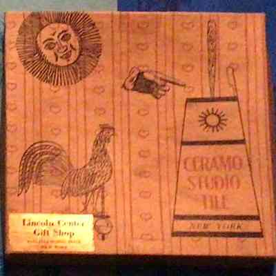 Alternate version with “Ceramo Studio Tile” in place of “Country Print Tile”.: Collection of Deborah Wheeler. Image: Deborah Wheeler.