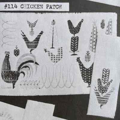 Matching placemat set: Chicken Patch 114; see “Placemat Sets”.: From “Mat Sets by Robert Darr Wert/Country Prints”, c.1960.