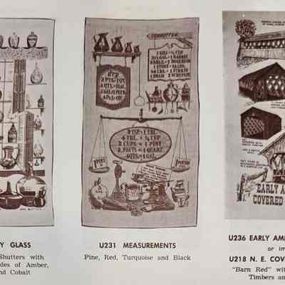 Measurements U231 towel/wallhanging, center.: From “Country Prints by Robert Darr Wert and Neighbors”, c.1966. Image: Clark Peramo