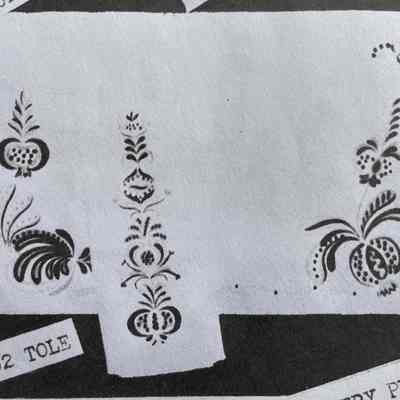 Matching placemat set: Tole 102.: From, “Mat Sets by Robert Darr Wert/Country Prints”, c.1960.
