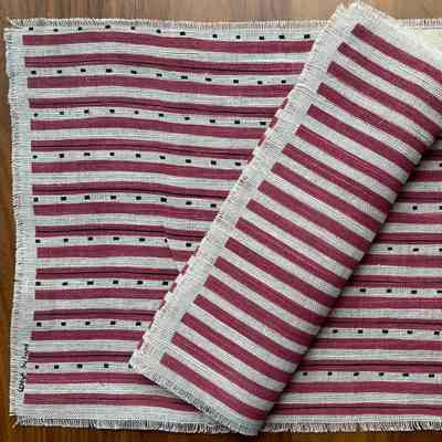 Placemat: Craft Horizons, Stripe 109, Berry