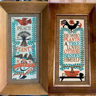 Print: Peace & Plenty 612-1 and Who Plants a tree 612-2 Pair, aka Tree & Peace 612-1 Pair
