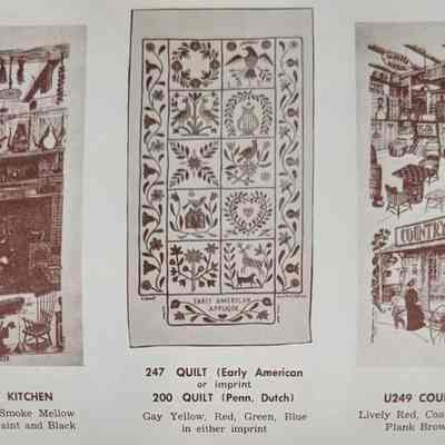 Quilts 200, Penn. Dutch, center.: From “Country Prints by Robert Darr Wert and Neighbors”, c.1966. Image: Clark Peramo
