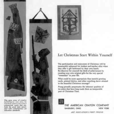 Ad for The American Crayon Company in School Arts Magazine, December 1959.: Image: archive.org