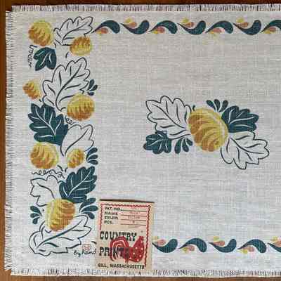 Placemat: Tole 121, c.1952, Yellow