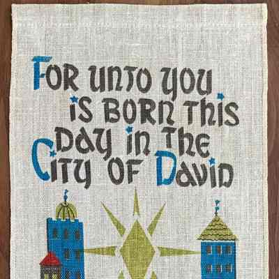 Wallhanging, Plowshares: Christmas, City of David (TK)