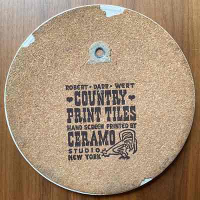 Tile back with Country Prints/Ceramo Studio imprint.