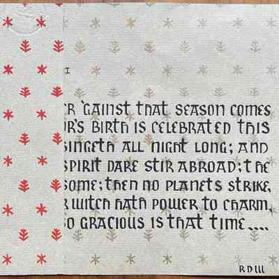 Print, Christmas: 1949 Wert Family Christmas Greeting