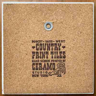 Tile back with Country Prints/Ceramo Studio imprint.