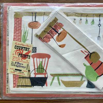 Placemat: Country Kitchen 122, c.1963, Red