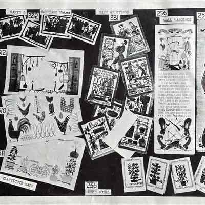 Herb Notes 236 notecards, set of four, lower right corner.: From “Mat Sets by Robert Darr Wert/Country Prints”, p.8, c.1960.