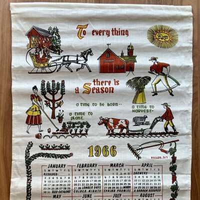 Towel, Calendar: Four Seasons 510, 1966