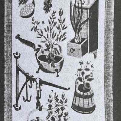 Wallhanging: A Few Herbs 254, c.1959; see “Wallhangings”.