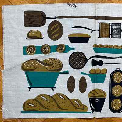 Runner: Daily Bread 226, c.1953, 17x52, Turquoise