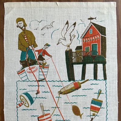 Towel, Wallhanging: Lobstermen (TK)