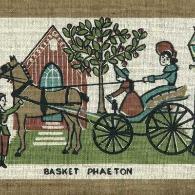 Print: Basket Phaeton, one of a pair with Buck Board below.: Images: Meibohm Fine Arts, eBay.com, East Aurora NY, unless noted.