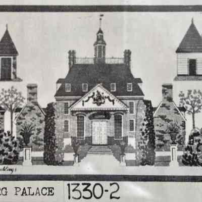 Matching framed print: Williamsburg Palace 1330-2; see “Framed Prints and Mounted Prints” entries.