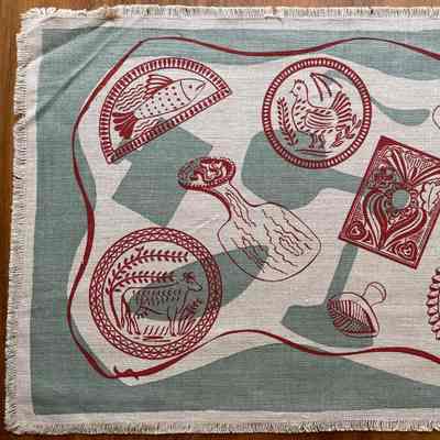 Placemat: Buttermold 117, Two-Color, Terra Cotta & Slate