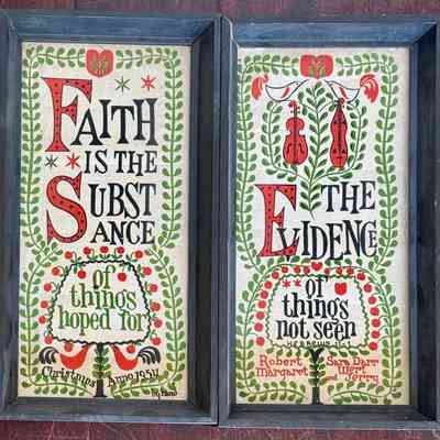Pair framed for Bob Wert’s sister, Gertrude Ulmer.: Collection of Kathryn Zentner. Image: Kathryn Zentner.