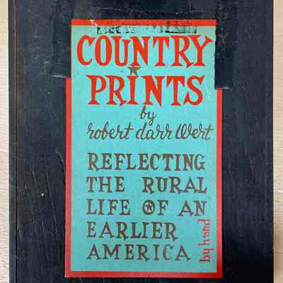 Back panel of frame with Country Prints branding.