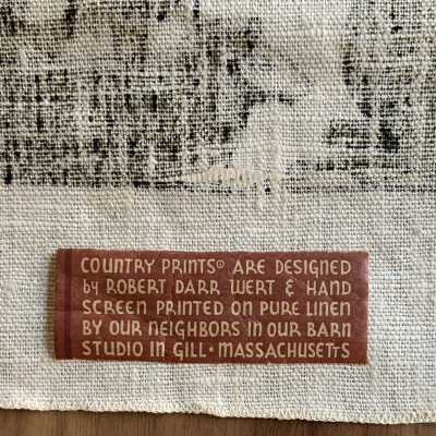 Country Prints gummed paper label, lower back of print.