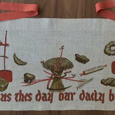 Kitchen, Apron: Daily Bread, Red