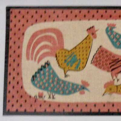 Print: Fowl Pink 612-9