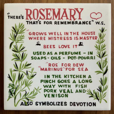 Tile: Herbs, Rosemary T-74