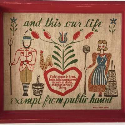 Example in a red painted pine Country Prints frame.: Image: YatsDomino, Etsy.com