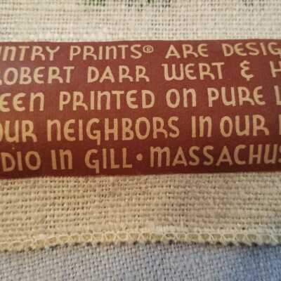 Gummed paper label on back of print.