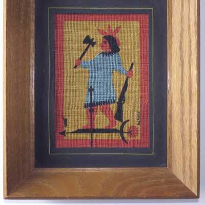 Print: Weathervane-Indian 350-23 (Matted Greeting in Country Prints Frame)