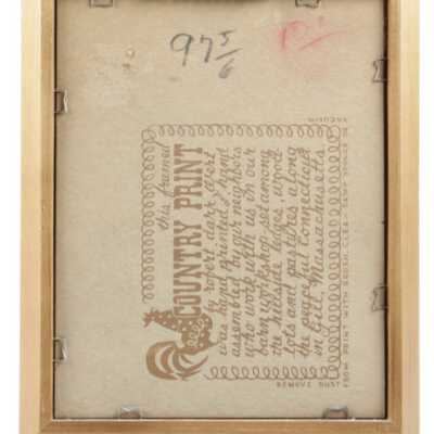 Back of frame, with Country Prints imprint.