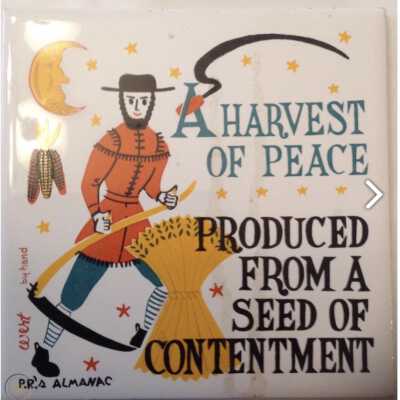Example printed on thinner tile body with full cork back, 1962-66.: Image: Worthpoint.com