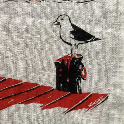 From an example by Stevens Linens Associates, Inc., with all Country Prints identifiers removed. “WINANT” clearly visible.: Image: makinglemonaid, eBay.com, Norwalk CT, 2/2021.