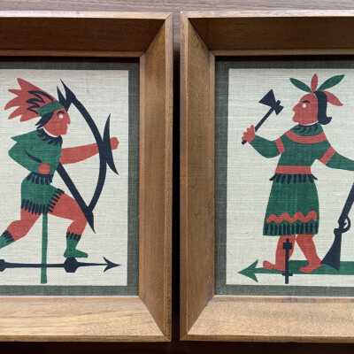 Print: Weathervane, Indians 97-10 Pair