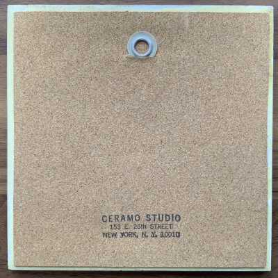 Back of tile with Ceramo Studio imprint.