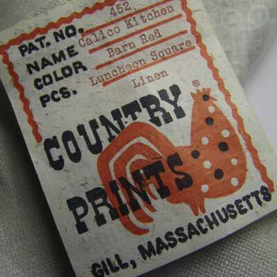 Country Prints tag with product info.