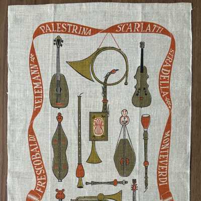 Towel, Wallhanging: Early Instruments U244
