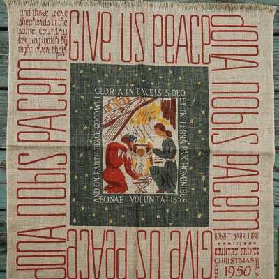 Print, Christmas: 1950 Country Prints Christmas Greeting