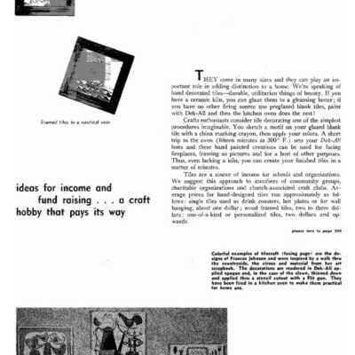 Journal: Design, Vol. 58, 1957, Issue 5: Salad Herbs T-11 tile, bottom image, right.