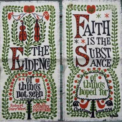 Print, Christmas: 1954 Country Prints Christmas Greeting