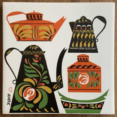 Tile: Country Tin 517 (AKA Country Tin T-14 and Painted Tin T-14 on thicker tile body)