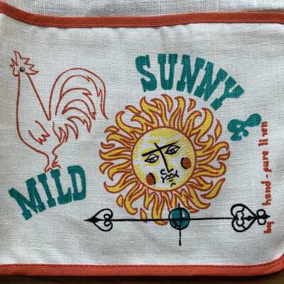 Detail, lower right, with tag line.