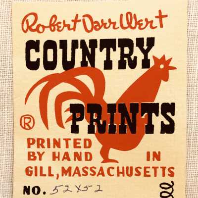Branding, Packaging: Country Prints Product Tag, c.1960