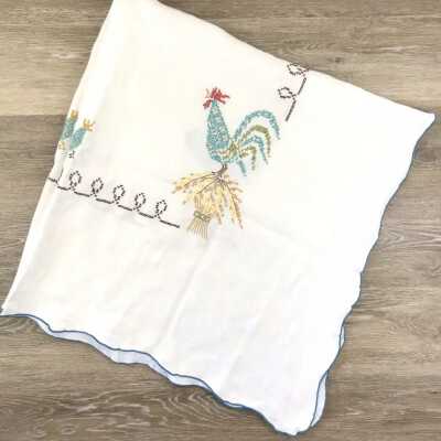 Kit: Bucilla, Country Morn No.1943 Tablecloth (50”x50”), Turquoise
