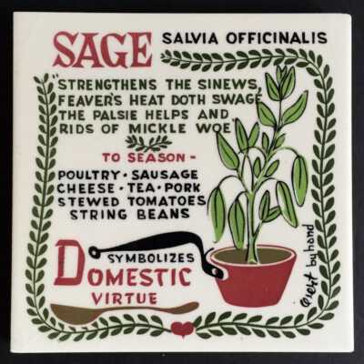 Tile: Herbs, Sage T-76