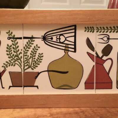 Example in a natural birchwood frame.: Image: Worthpoint.com