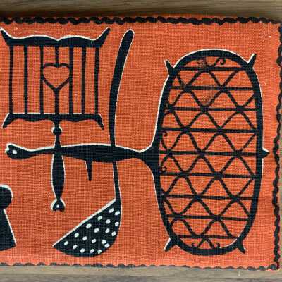 Kitchen, Potholder: Frontier Cooking, part 2 of apron set by same name